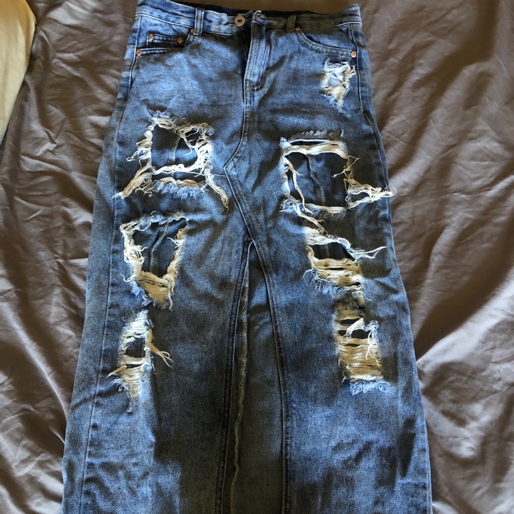 Maxi jean skirt